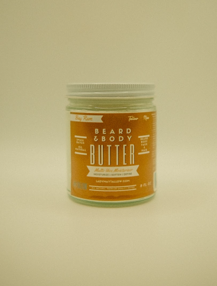 Bay Rum Beard & Body Butter for Men | Natural Tallow Moisturizer