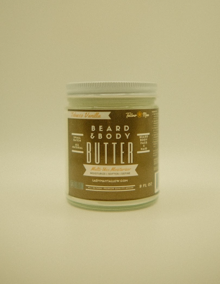 Natural Beard Butter for Men Tobacco Vanilla | All-Natural Beard & Skin Care