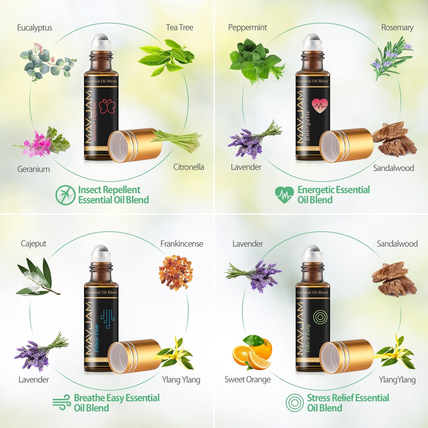 28pcs Pure Natural Essential Oils Gift Set Massage Shower Diffuser Aroma Oil Lavender Vanilla Sage Jasmine Rose Stress Relief