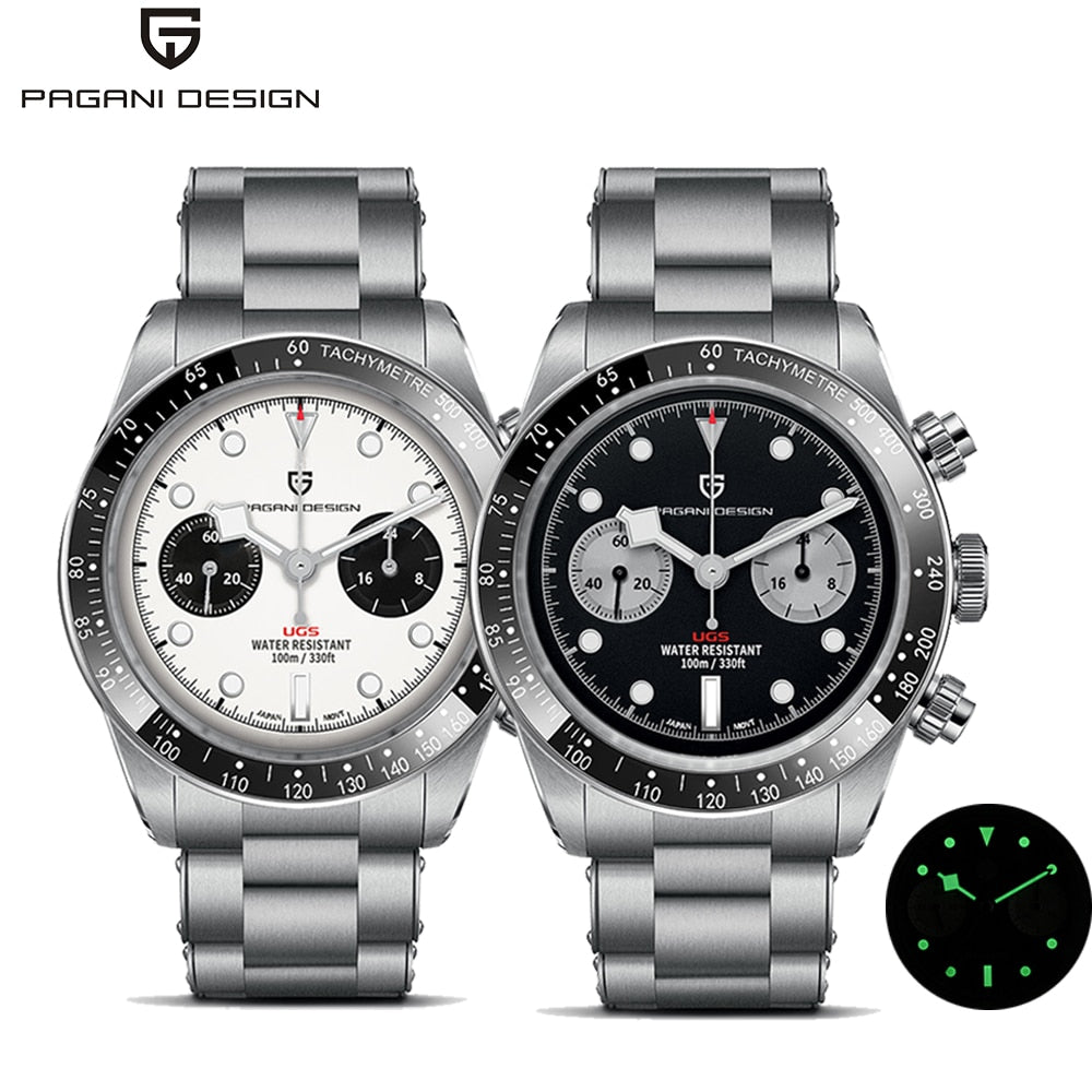 Elevate Your Style: Unveiling the 2023 New BB Panda Retro Sport Chronograph Luxury Quartz Watch for Men with Sapphire Mirror and 10Bar Waterproof Design