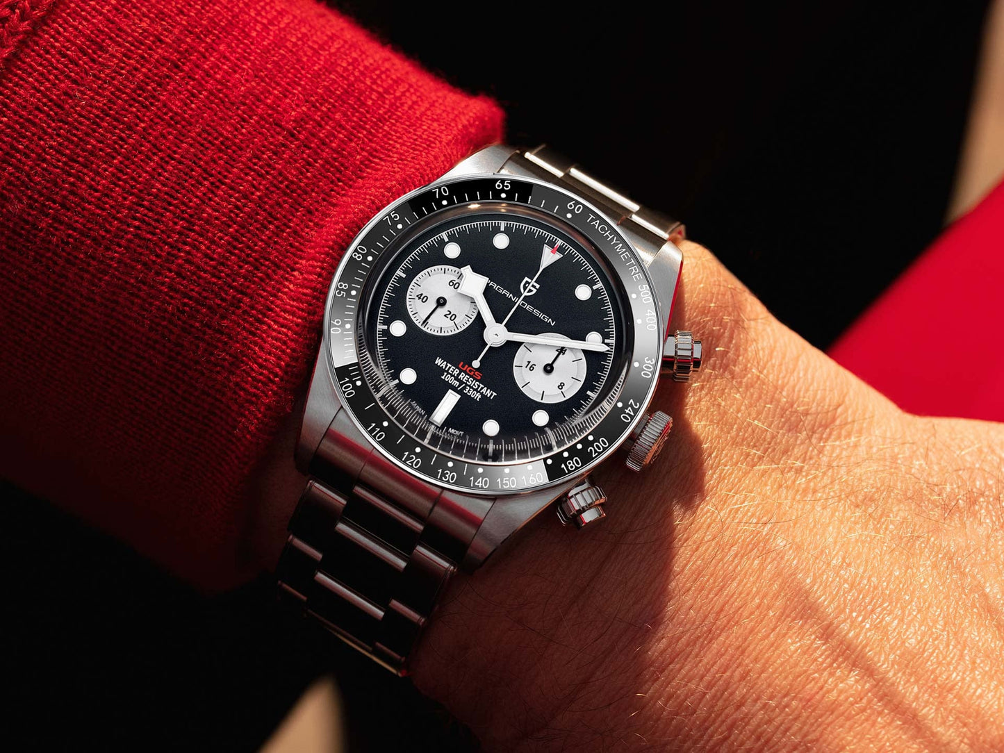 Elevate Your Style: Unveiling the 2023 New BB Panda Retro Sport Chronograph Luxury Quartz Watch for Men with Sapphire Mirror and 10Bar Waterproof Design