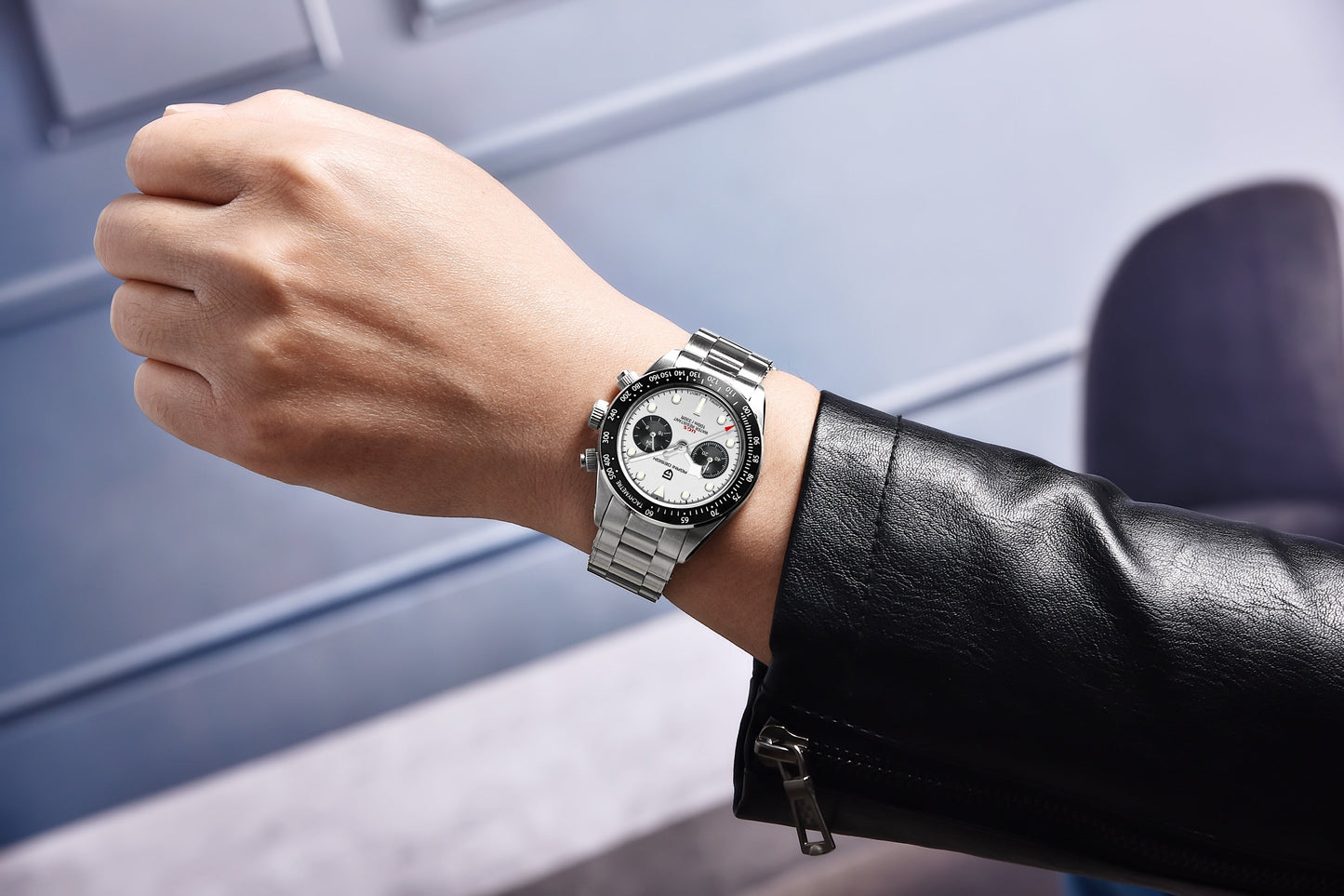 Elevate Your Style: Unveiling the 2023 New BB Panda Retro Sport Chronograph Luxury Quartz Watch for Men with Sapphire Mirror and 10Bar Waterproof Design