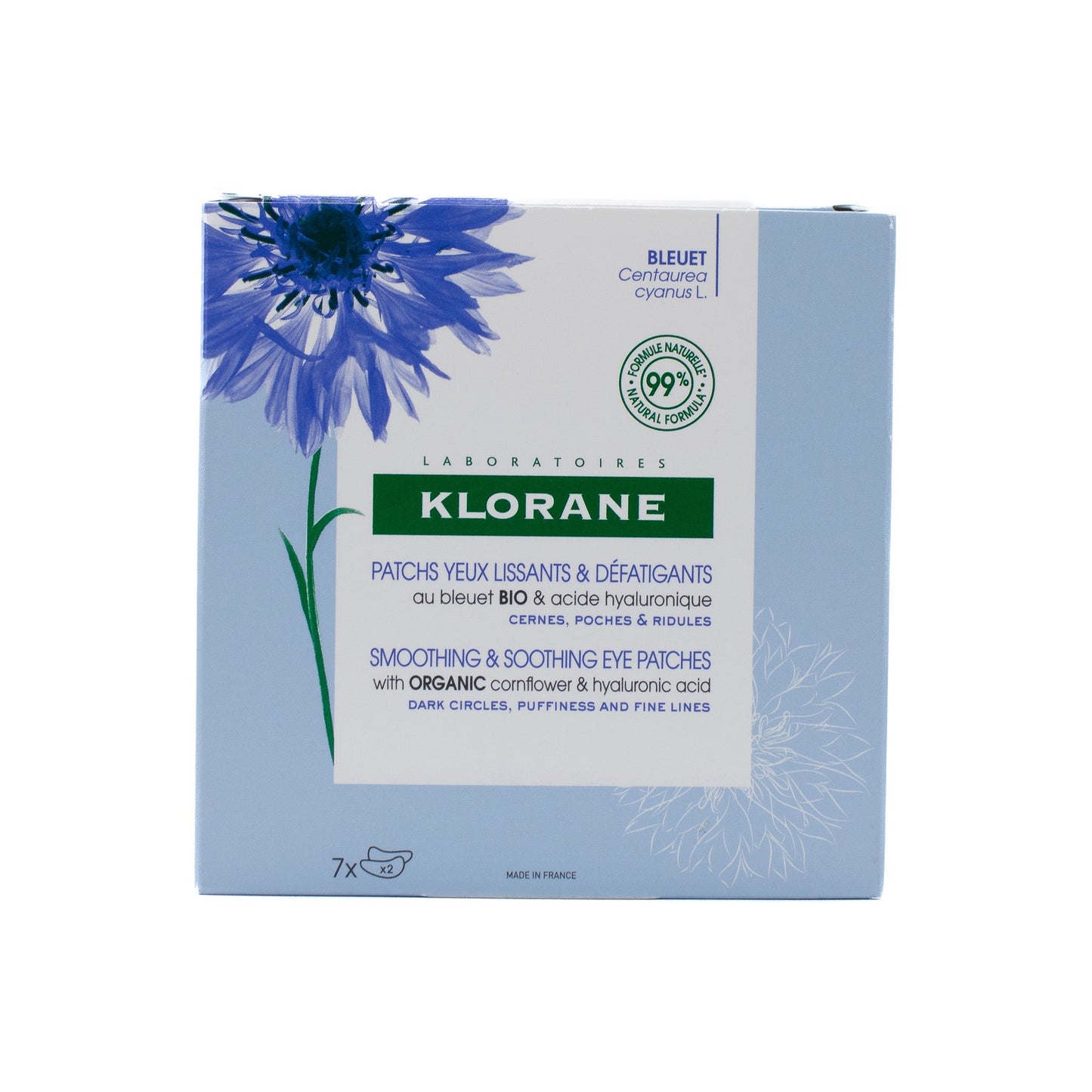 KLORANE Smoothing & Soothing Eye Patches 7 PATCHES - Imperfect Box