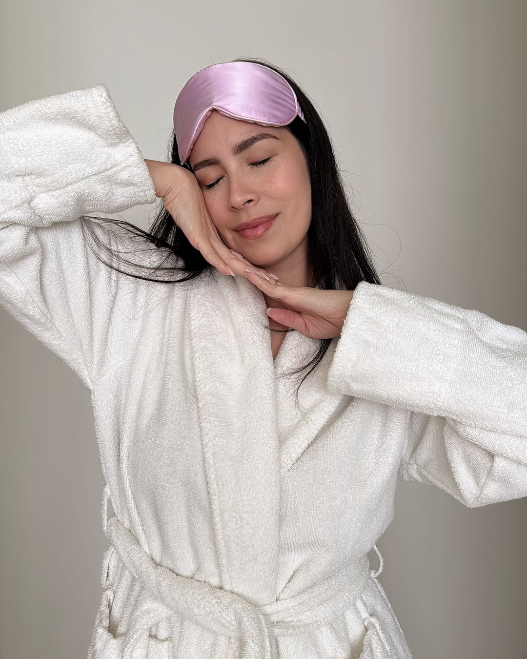 PURE SOL. Beauty Blissful Sleep 100% Mulberry Silk Sleep Eye Mask - Navy