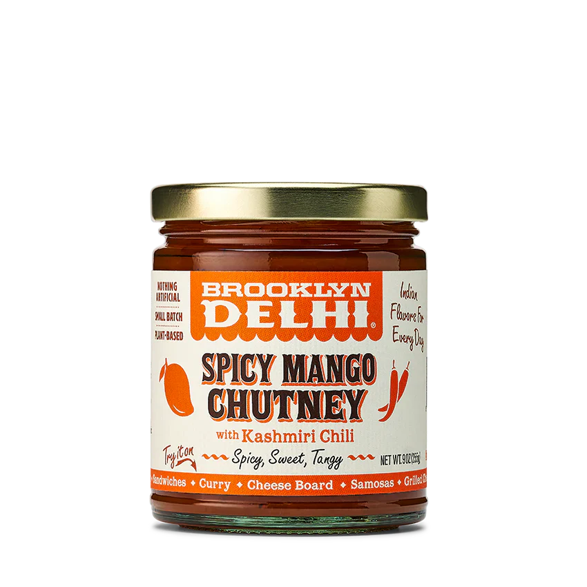 Brooklyn Delhi Llc - Spicy Mango Chutney, 9 oz (Pack of 6) - Indian Condiment Sauce