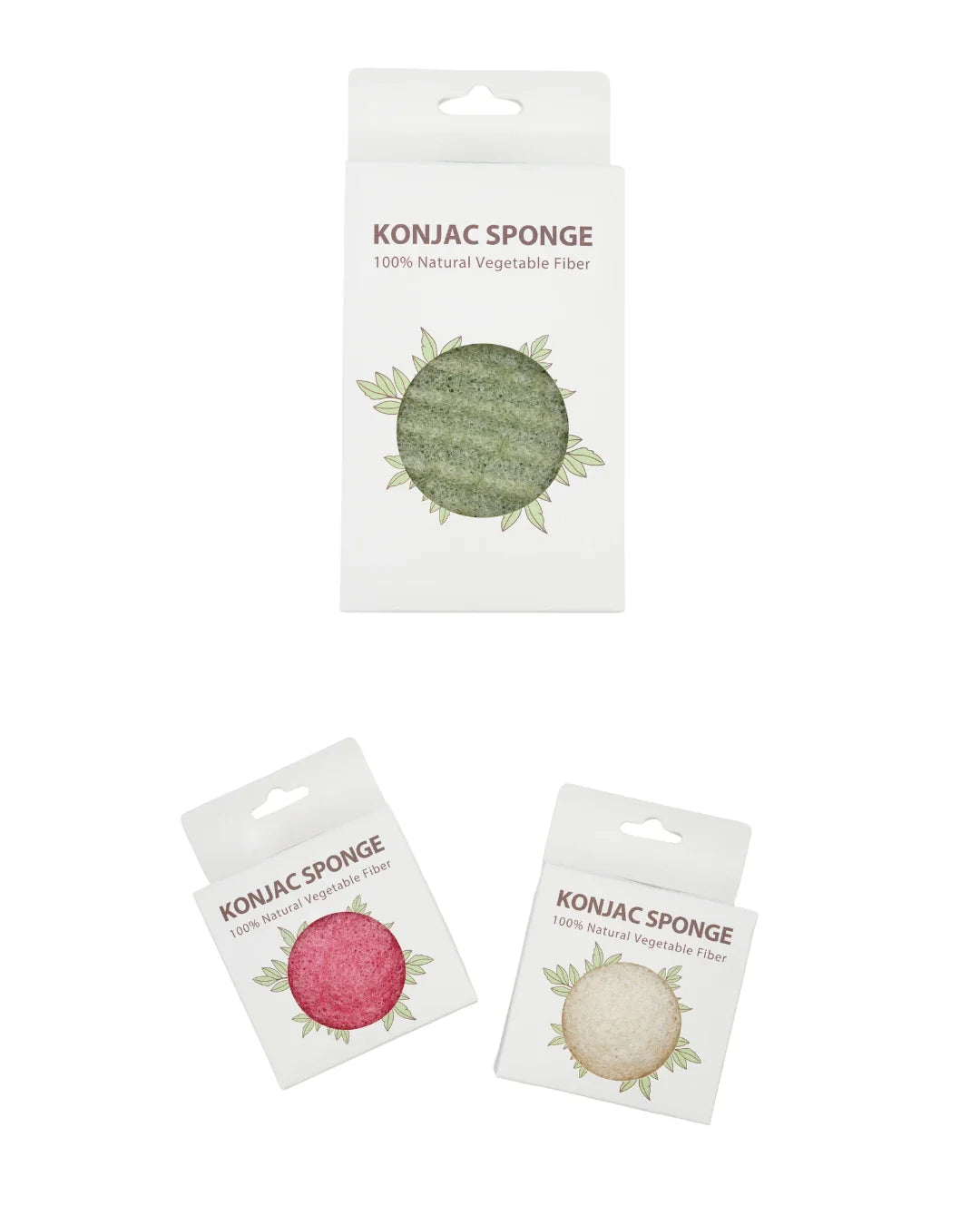Facial & Body Cleansing Sponges, Compostable & Eco Friendly. Cellulose or Konjac