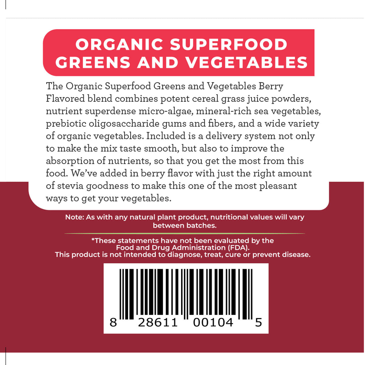Advanced Superfood, Greens and Vegetable (Berry)