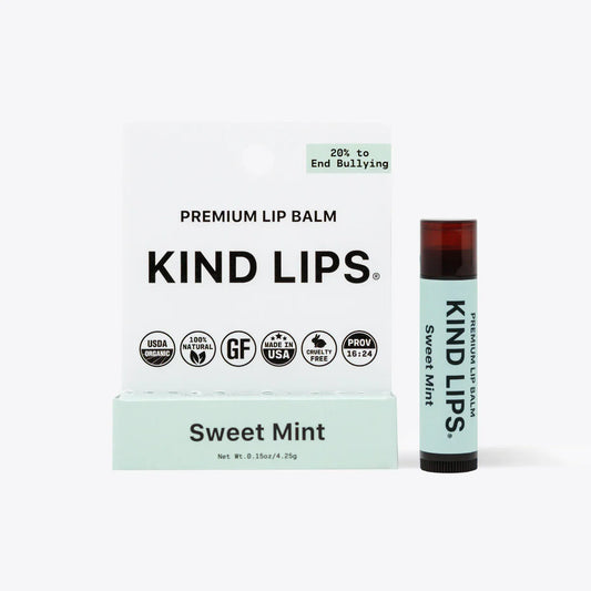 Kind Lips Sweet Mint Lip Balm - 0.15 Oz, 12 Pack | All-Natural Moisturizing