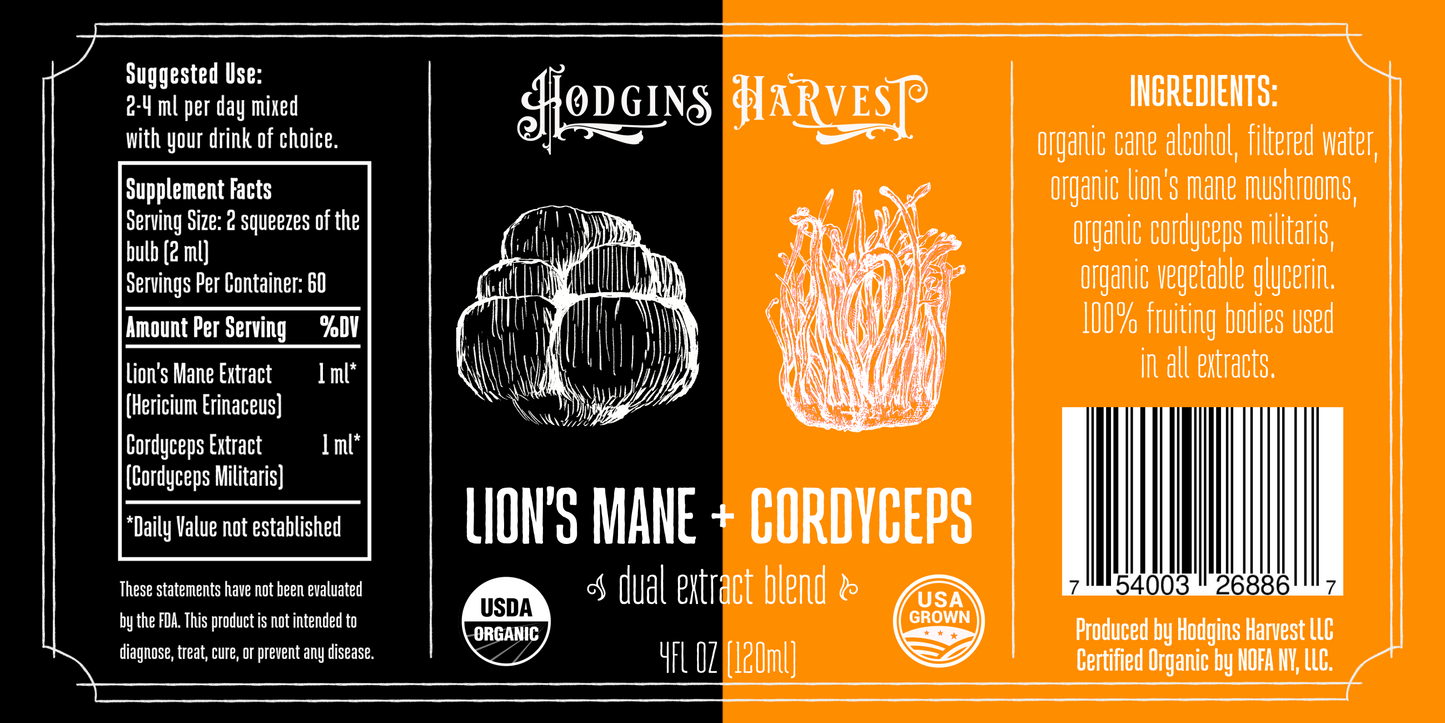 Lion's Mane + Cordyceps Dual Extract Tincture