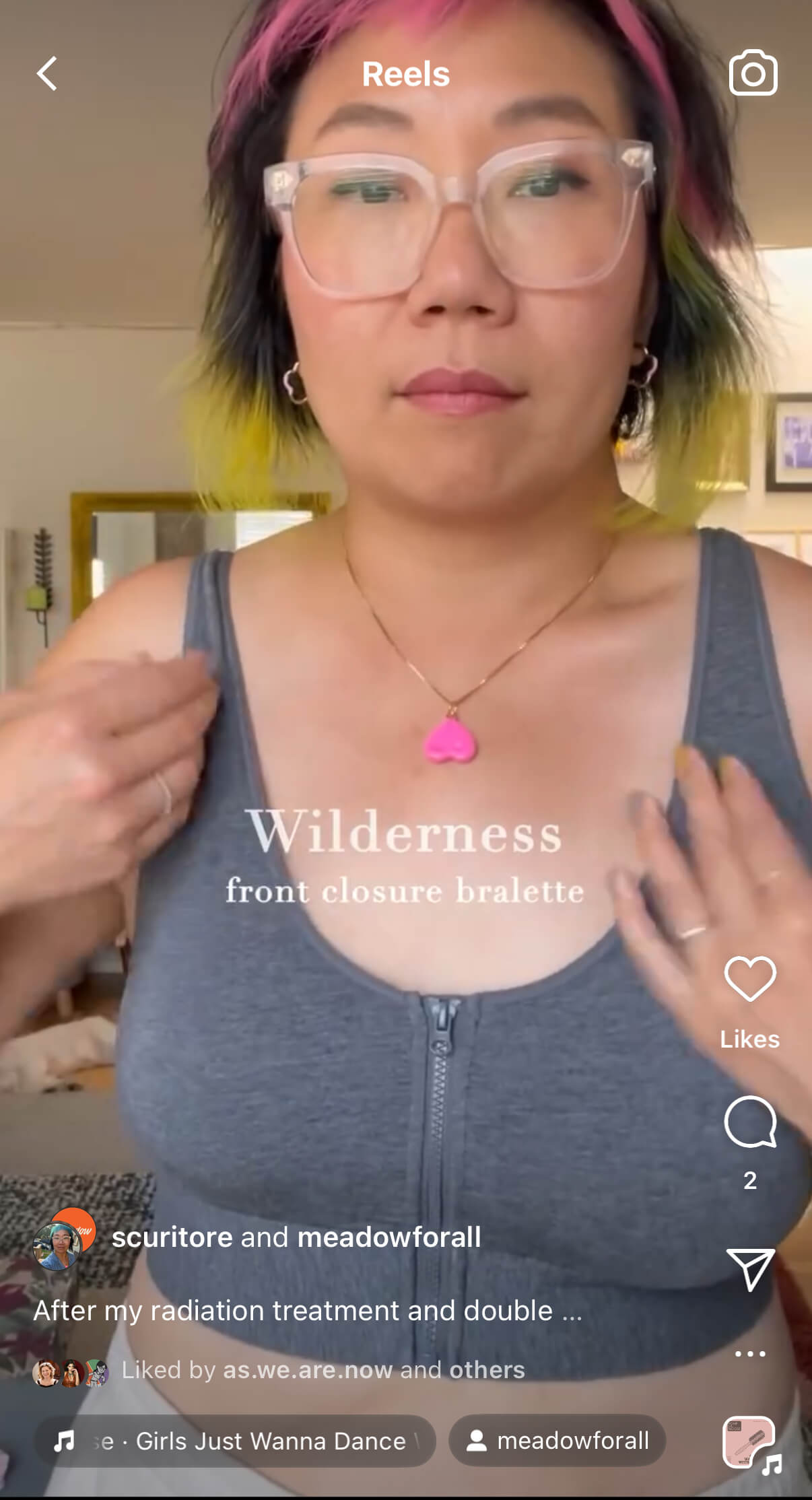 Wilderness Front‑Closure Cotton Bralette - Grey