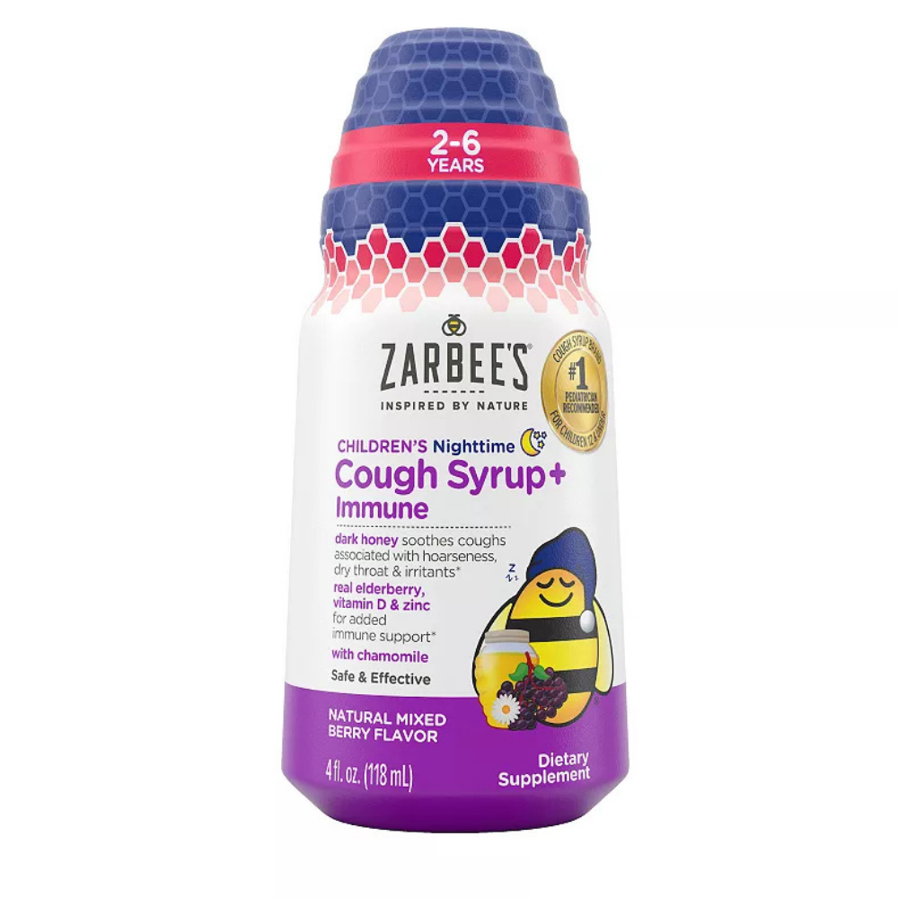 Zarbee's Children's Cough Syrup with Dark Honey Nighttime (4 oz)
