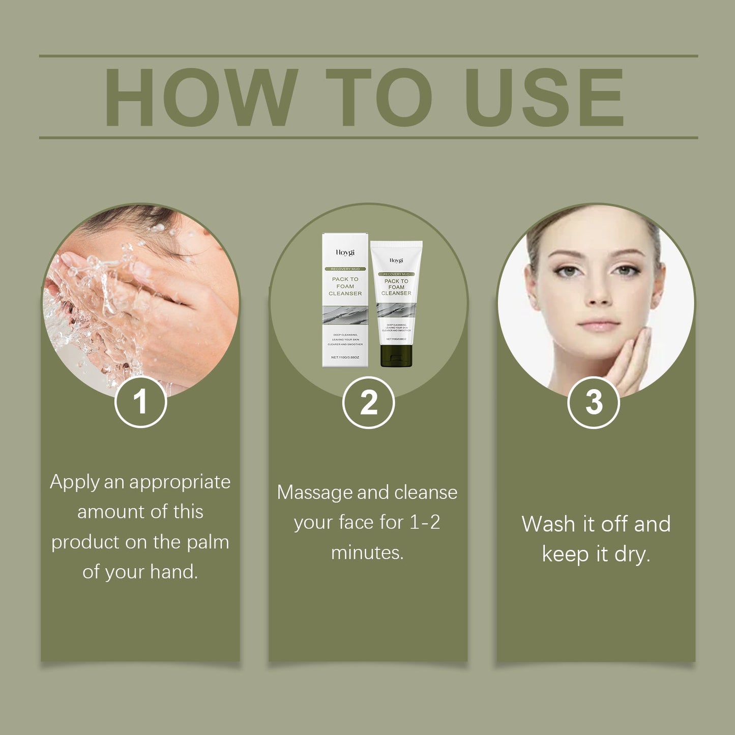 Hoygi Firming Cleaning Mud Mask, Gentle Ingredients Moisturize and Moisturize Cleansing Facial Skin Exfoliating Mud Mask