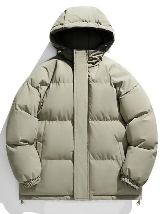 Men's Plus Size Zip Up Hooded Winter Coat
