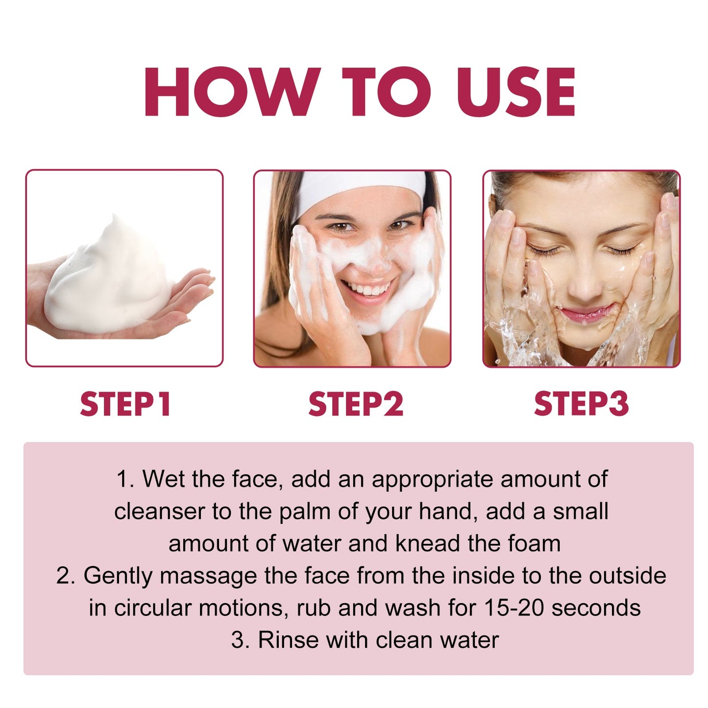 OUHOE Facial Cleanser Cleanser For Cleansing Pores, Moisturizing, Hydrating, Soft, Refreshing And Firming Skin