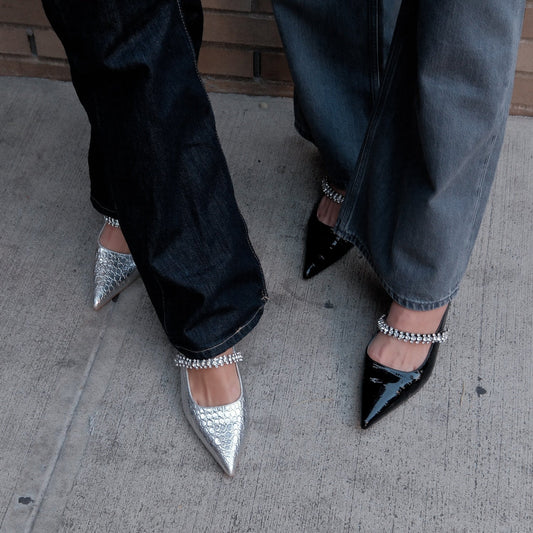 Antonella Embossed Leather Pump