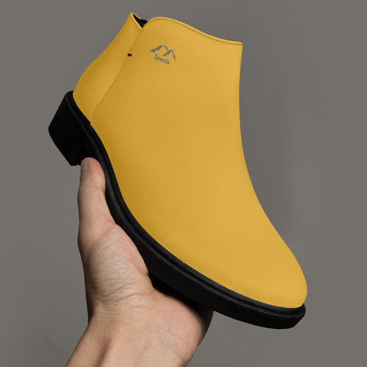 SHO-017YEL-24 Fashion Zipper Boots