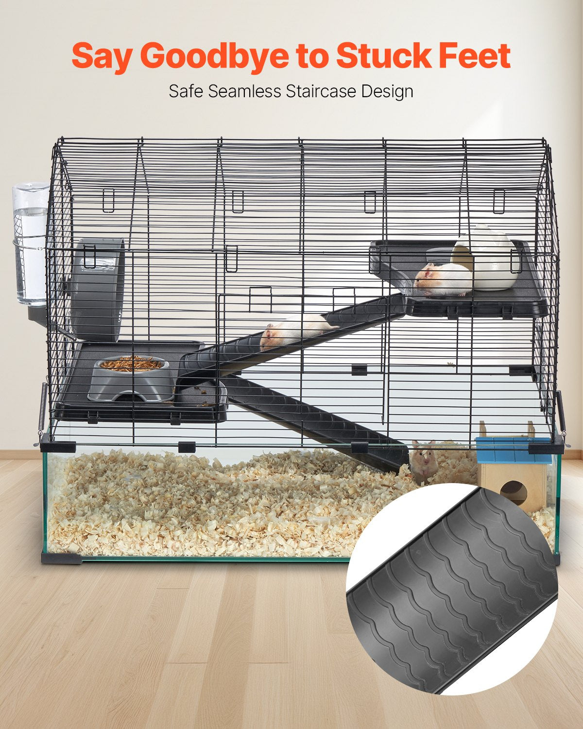 Wire Hamster Cage Habitat 29.5in Pet Rodent Gerbil Mice Small Animal House