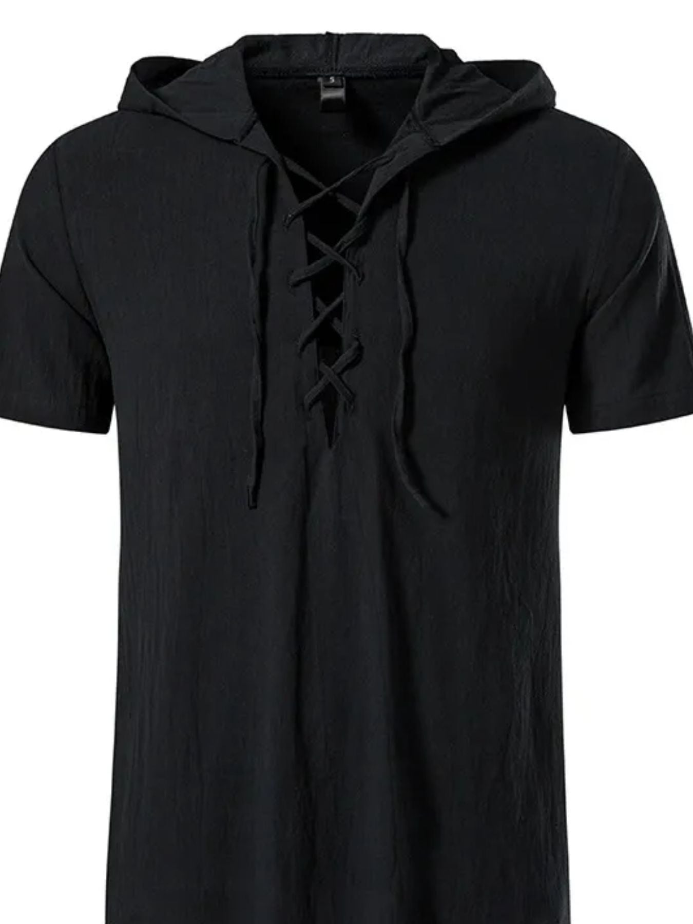 Men's Casual Lace-Up Hooded Top