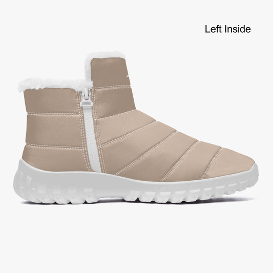 SHO-023CRM-24 Fur Cotton pad Zip Boots