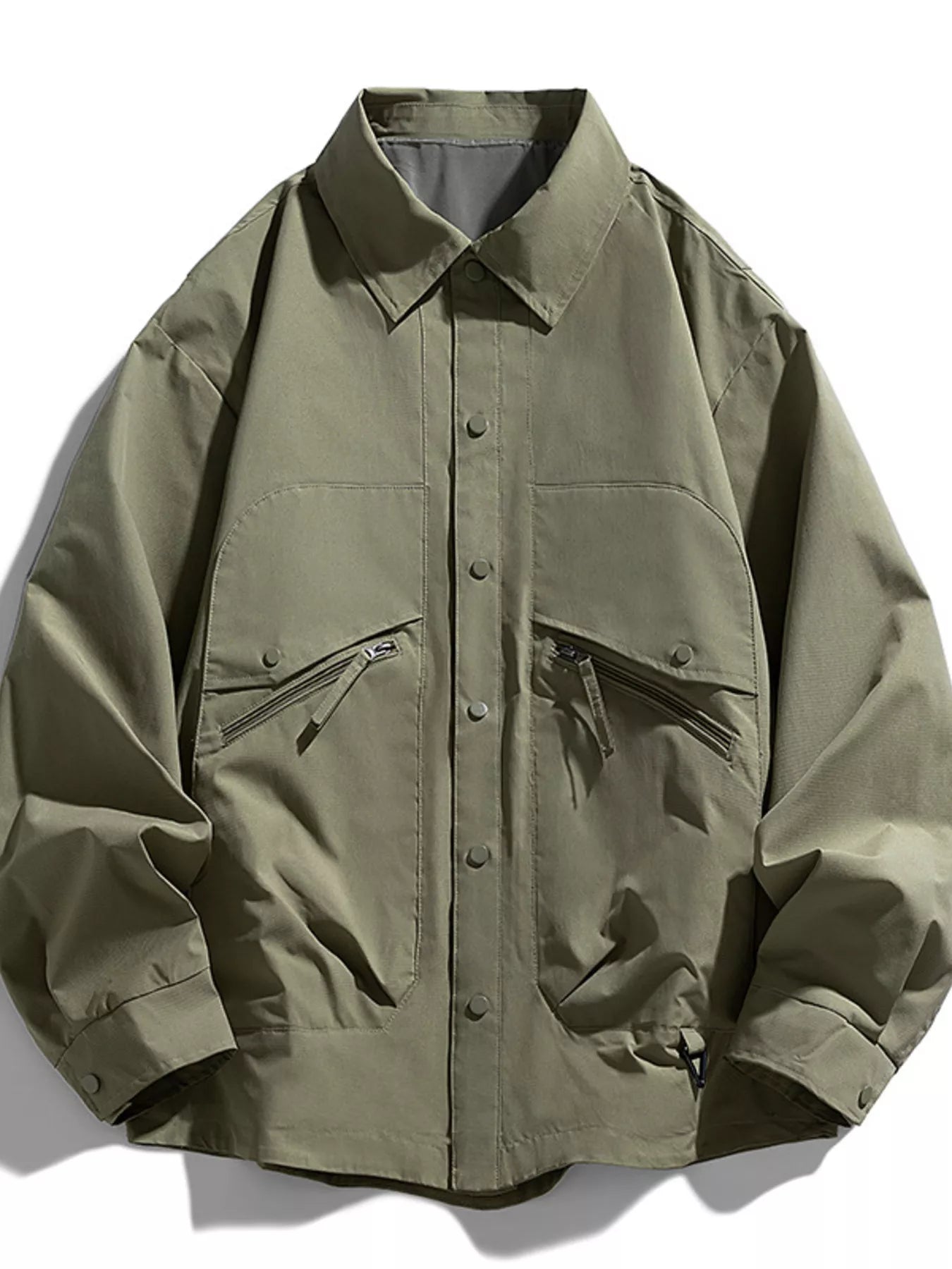Men's Plus Size Casual Snap-Down Jacket