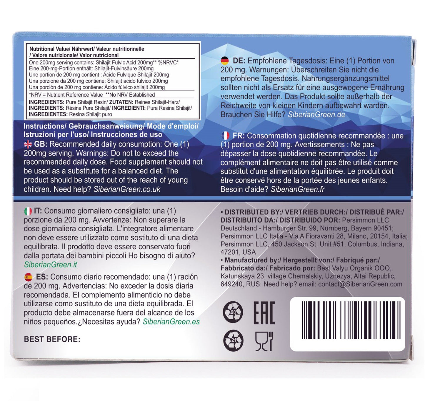 Blue Mountain Mumiyo Shilajit Tablets – 120 Count (2 x 60 Pack)