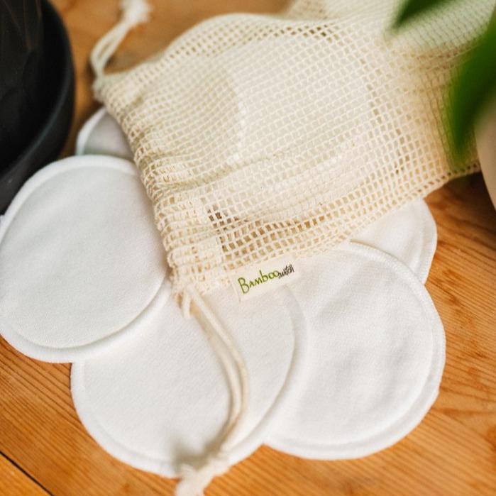Bamboo Facial Rounds Holder