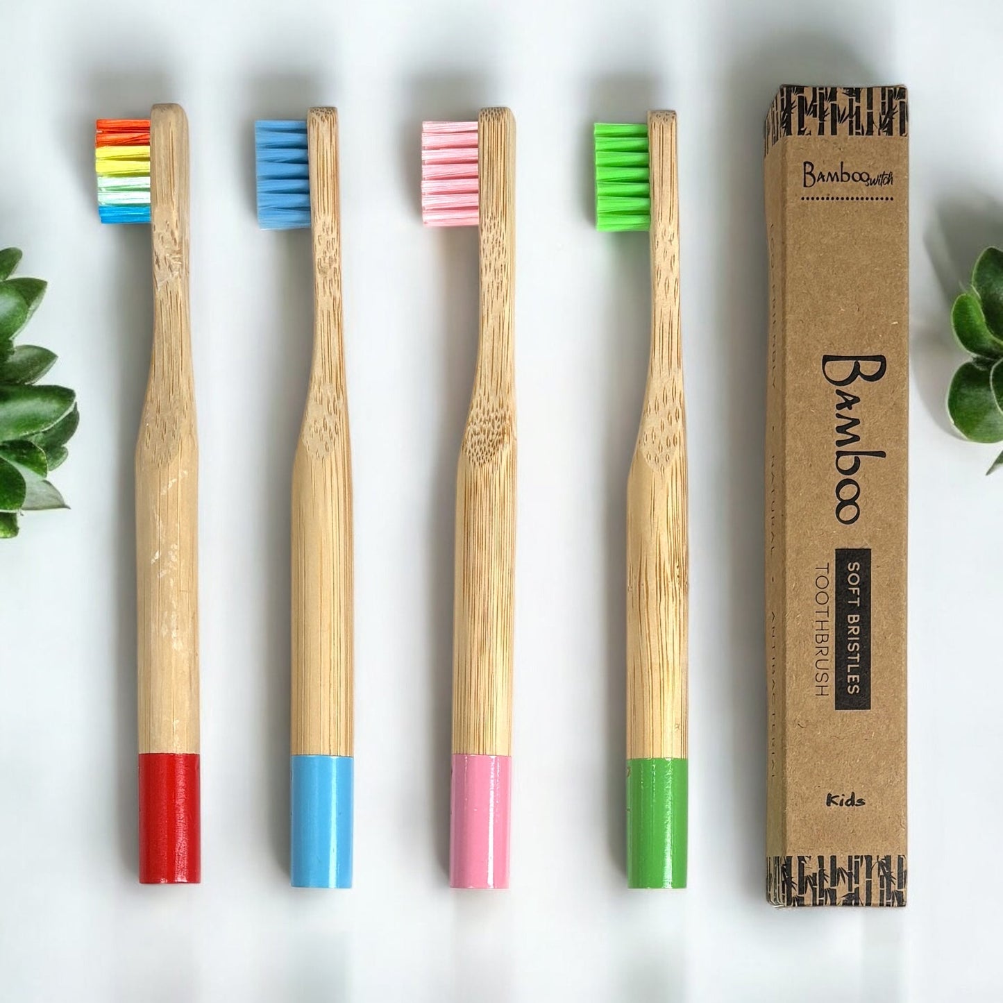 Bamboo Kids Toothbrush | Round Handle