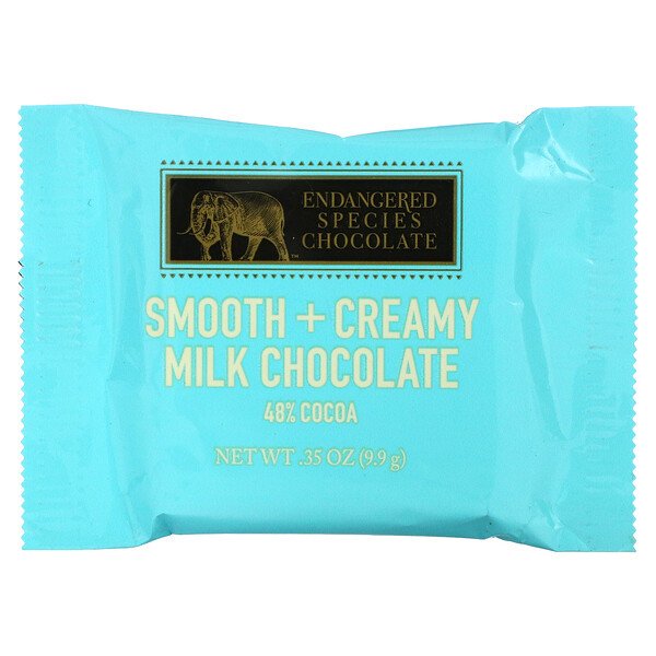 Bars Endangered Species Chocolate (Pack of 250) - Milk Chocolate Smooth & Creamy 0.35 Oz Bars