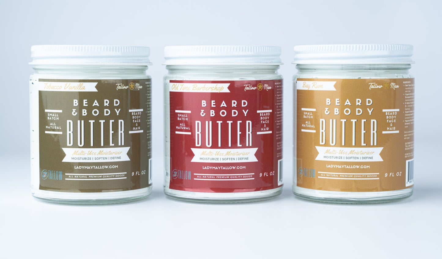 Natural Beard Butter for Men Tobacco Vanilla | All-Natural Beard & Skin Care