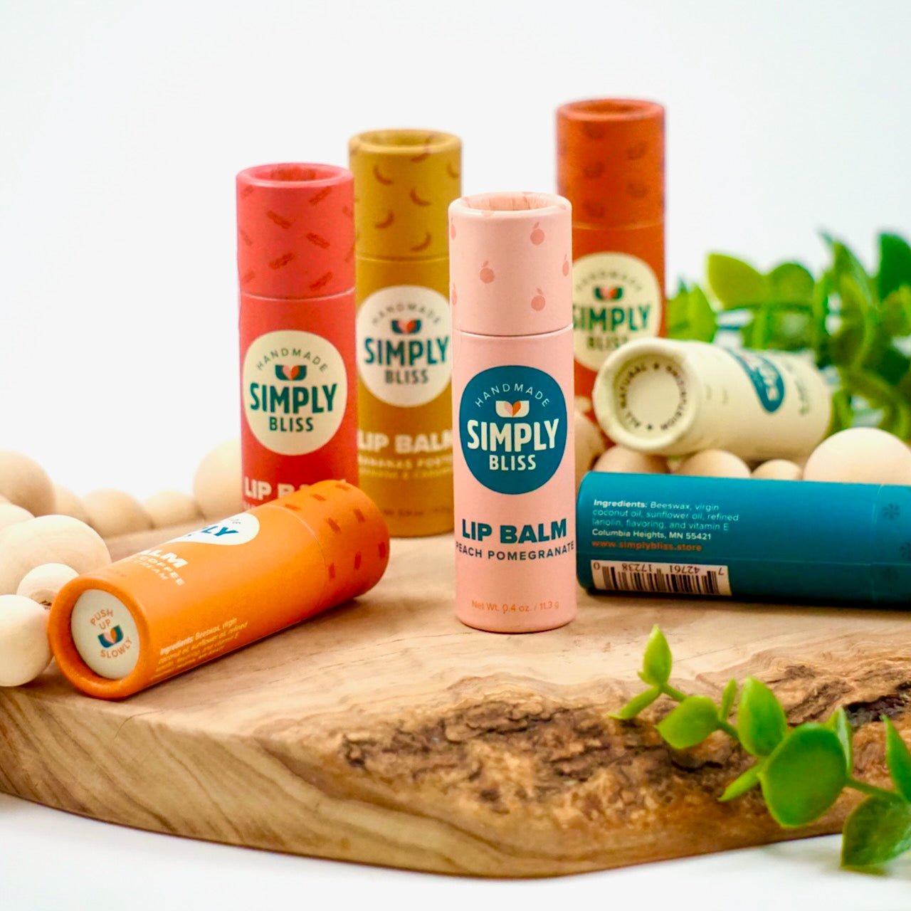 Peach Pomegranate - No-Melt Beeswax Lip Balm