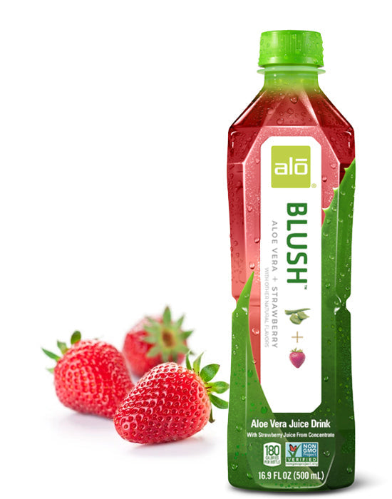 Alo Blush Avocado Juice Straws, 12 Pack of 16.9 Fl Oz