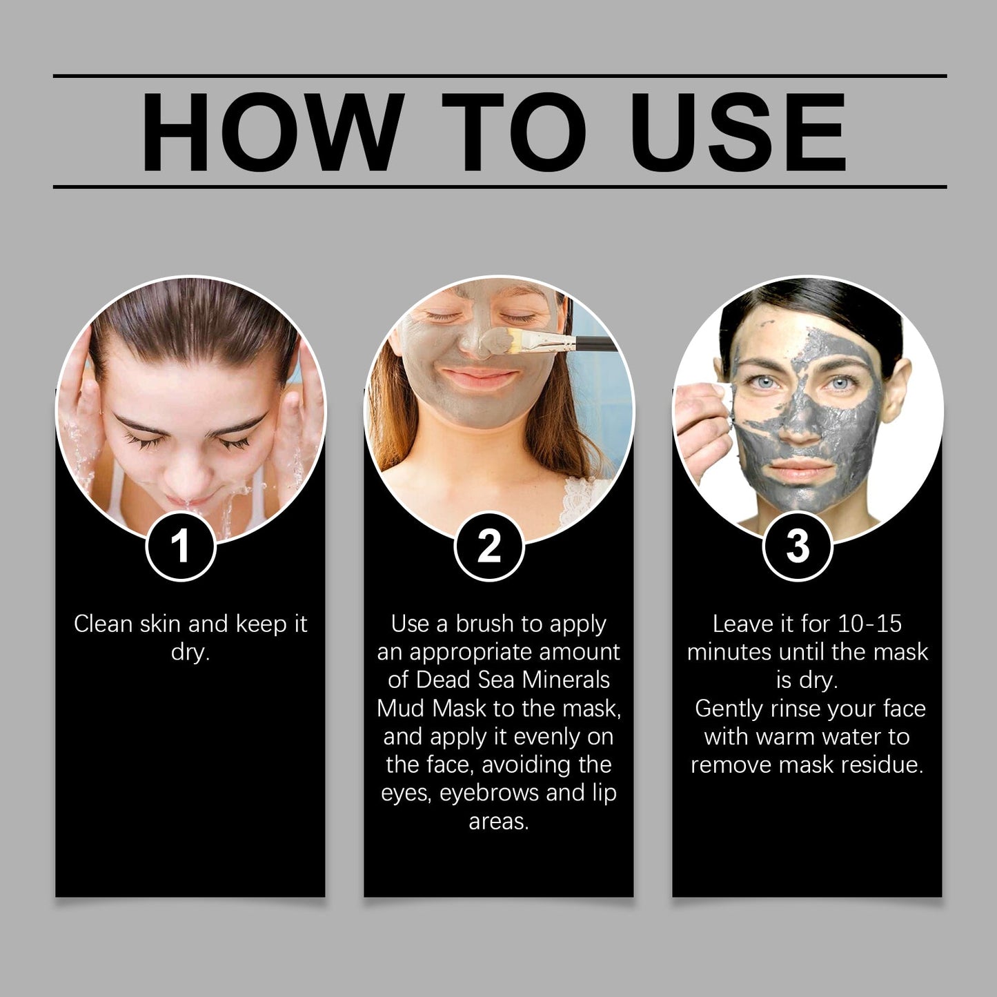 OUHOE Dead Sea Mud Cleansing Mask Gently Cleans And Removes Blackheads, Brightening And Smoothing Skin, Controls Oil And Moisturizes Without Tightness