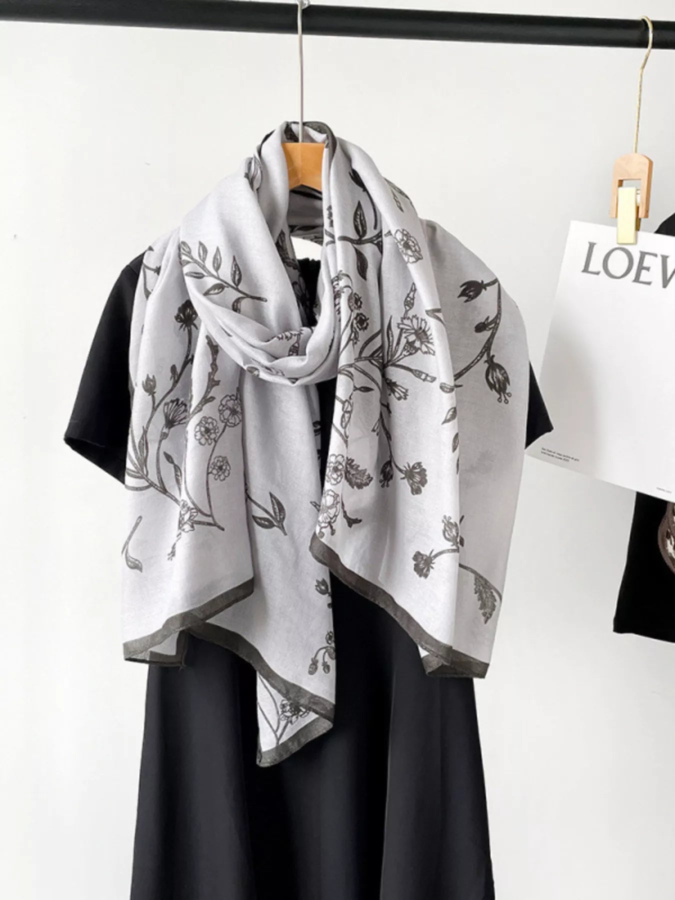 Floral Print Lightweight Scarf