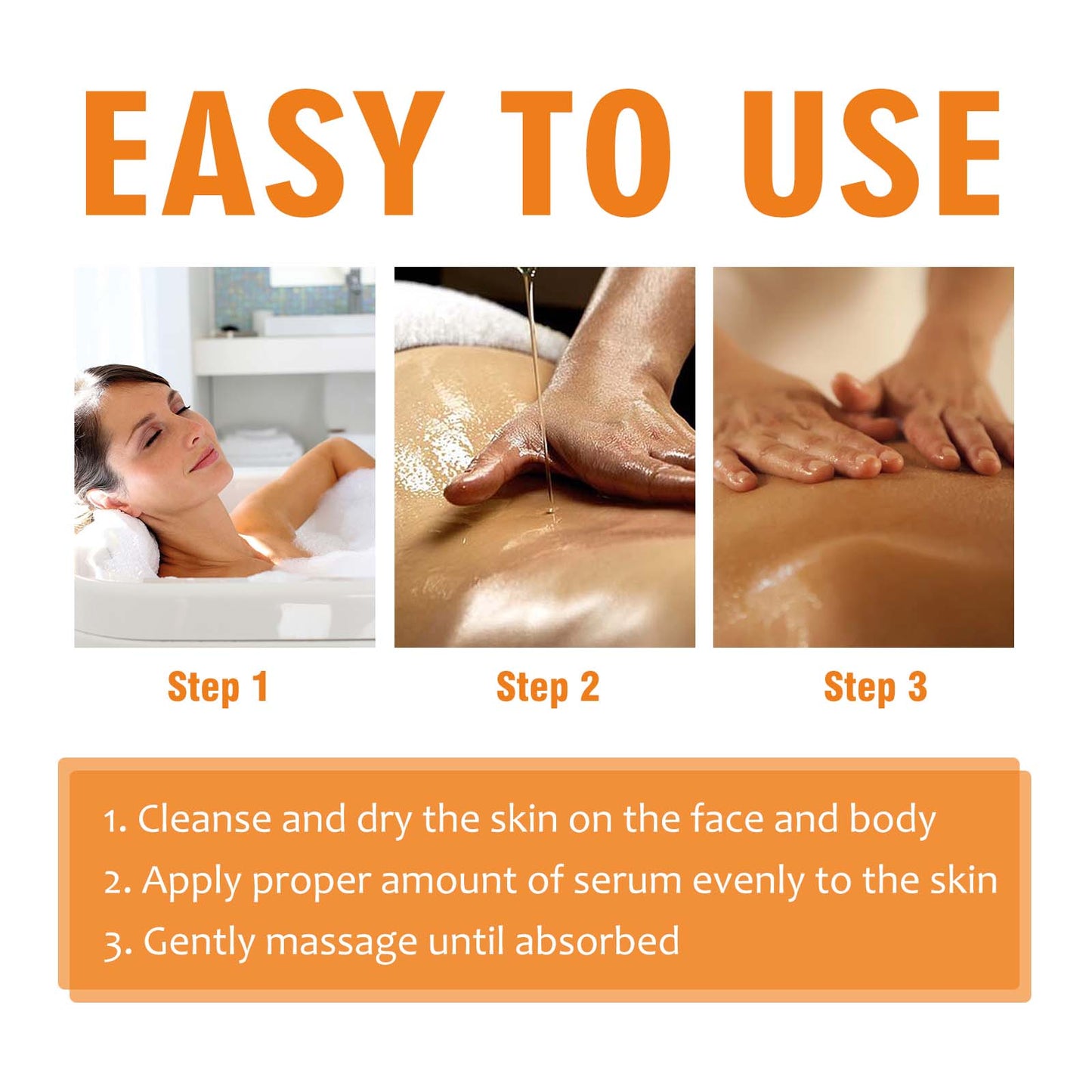 OUHOE Vitamim C Face Body Serum, Repair Nourish Skin Filling Water Carry Bright Tight Anti-Wrinkle Fine Lines