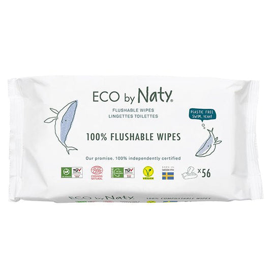 Eco By Naty Flushable Wipes (12-Pack of 56 Count)