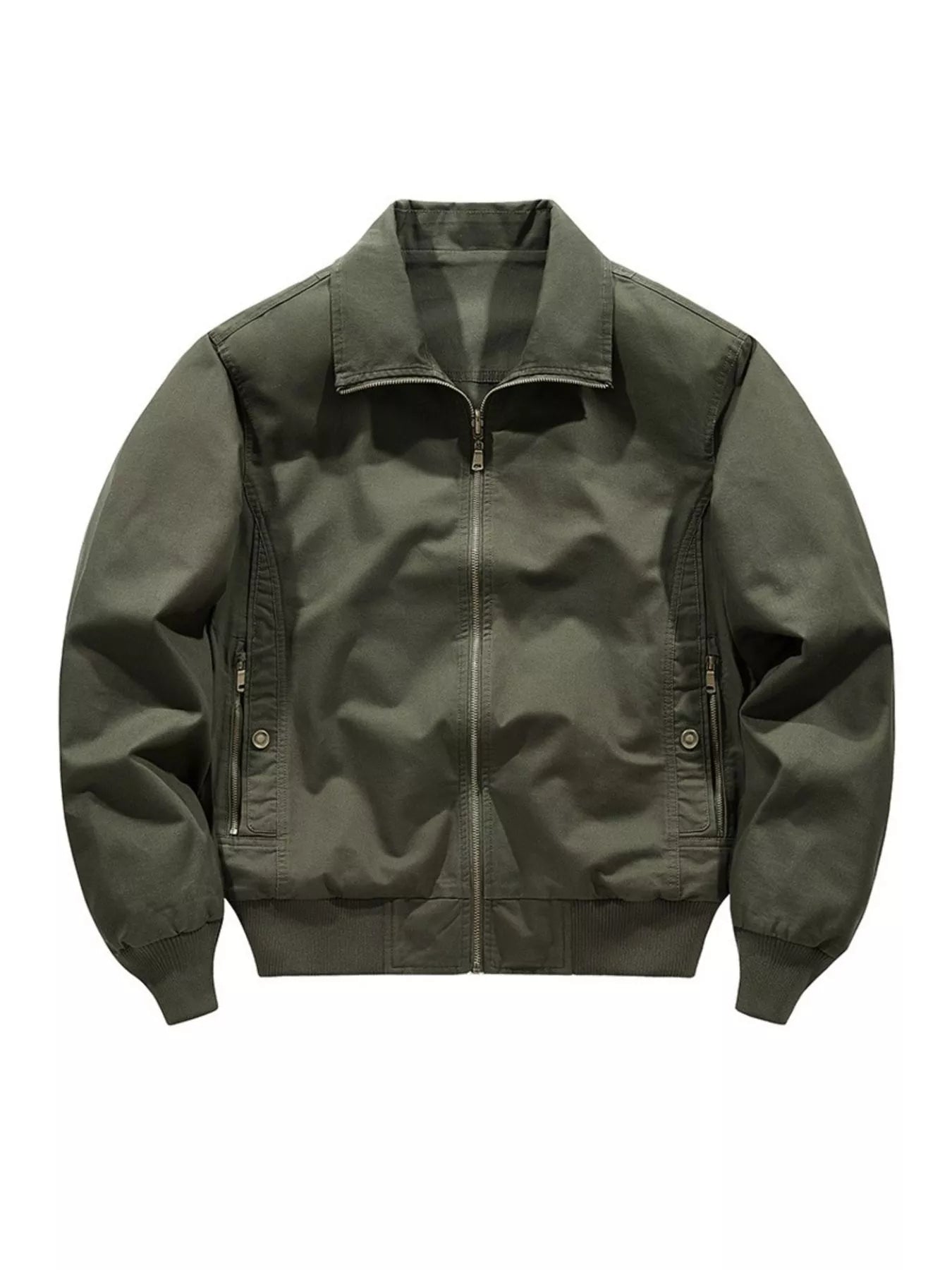 Men's Plus Size Casual Zip Up Jacket