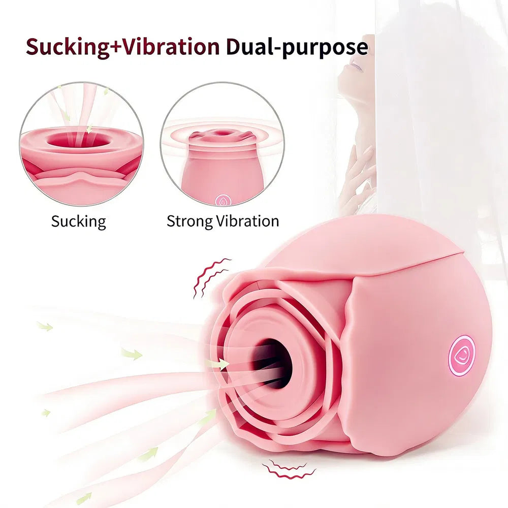 Discreet 10 Speed Personal Massage Rose Vibrator-Sucking Massager For Women
