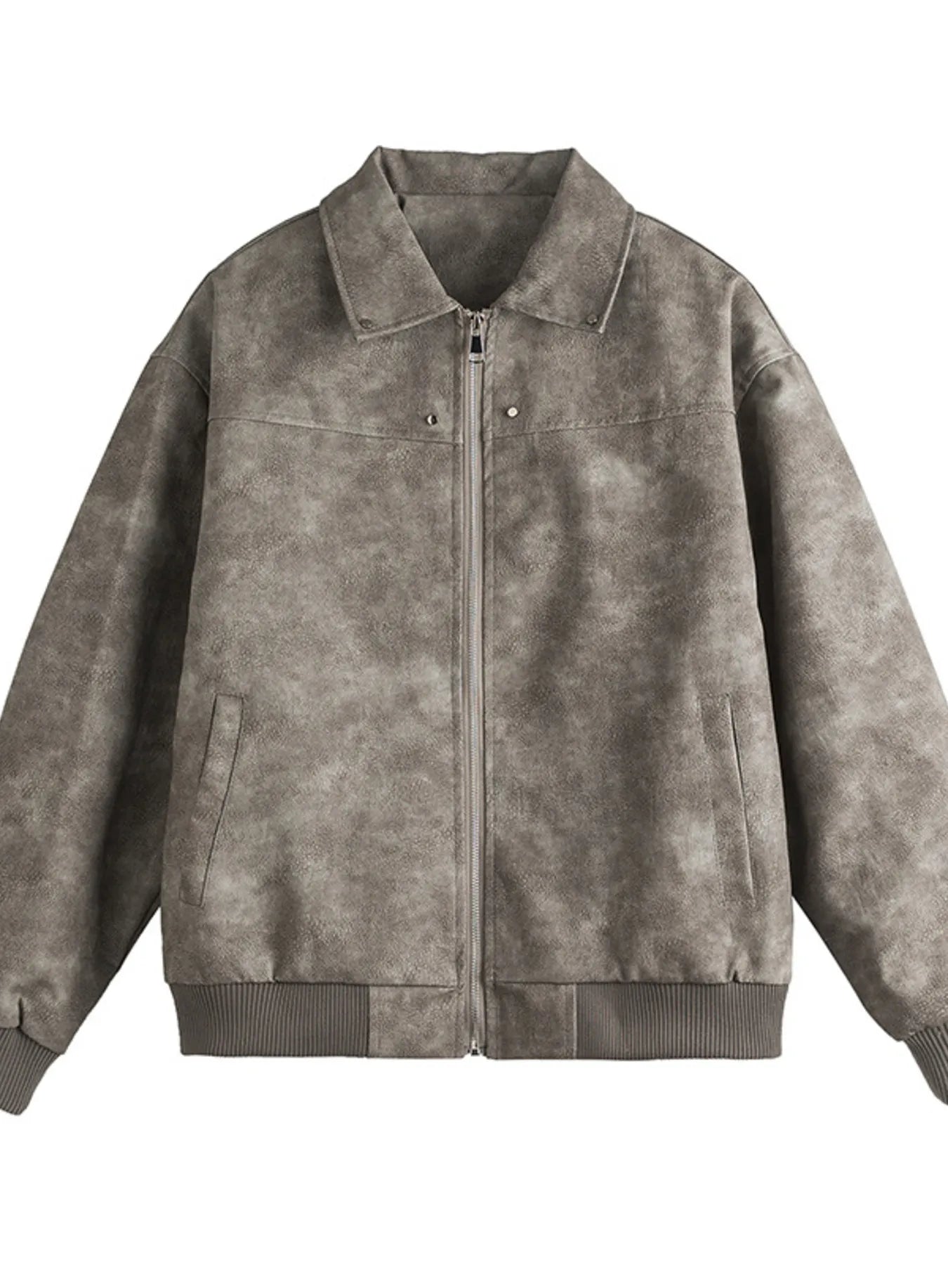 Men's Plus Size Long Sleeve Zip-Up Jacket