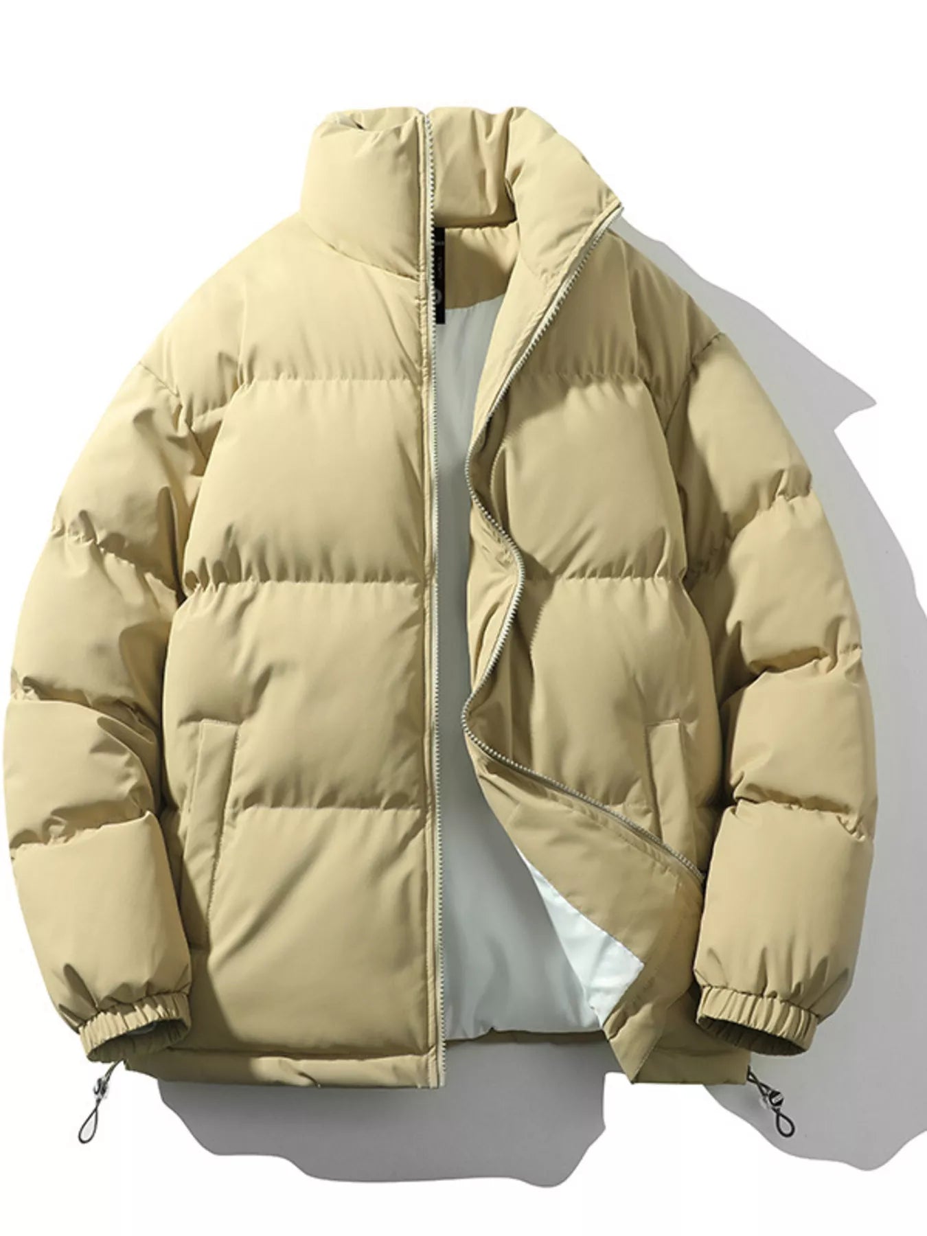 Men's Full Size Padded Zip Up Puffer Jacket Plus Size