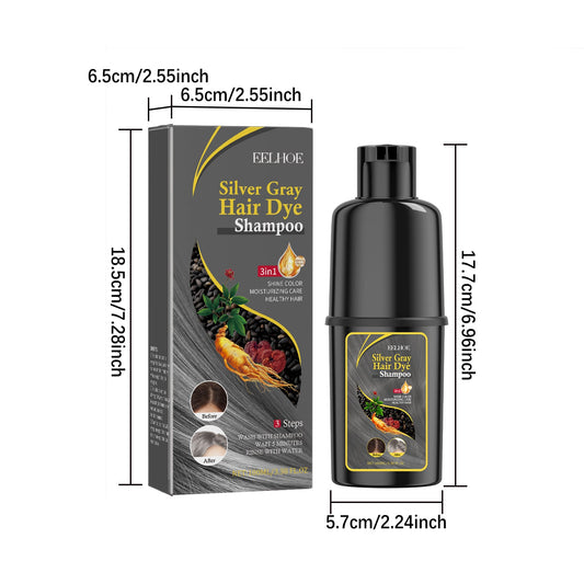 Black Hair Dye Shampoo Silver Gray
