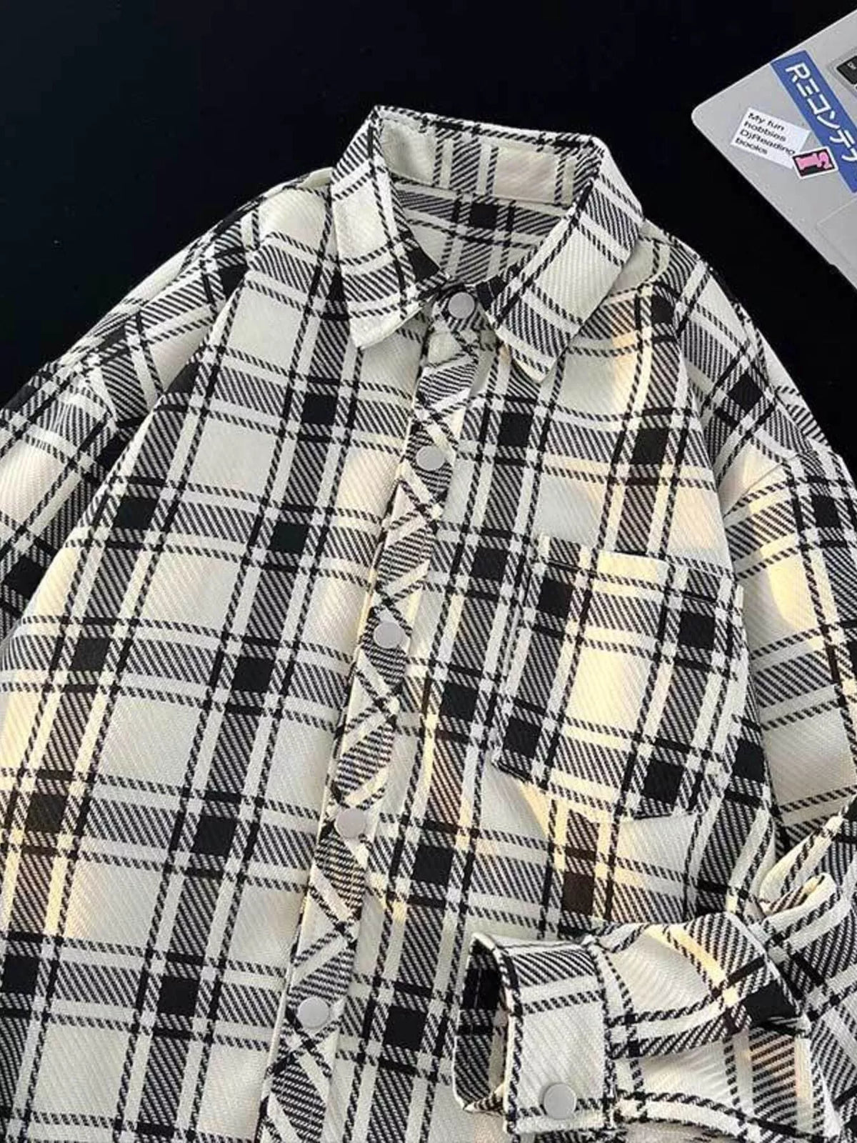Men's Full Size Classic Plaid Button-Down Shirt Plus Size