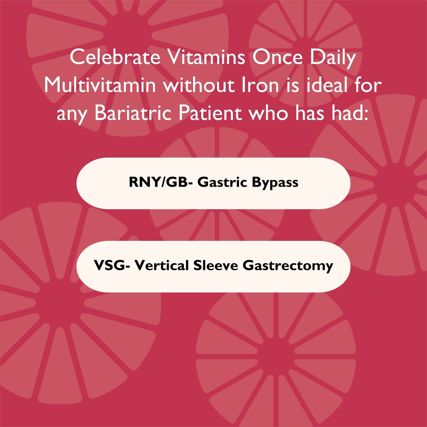 CelebrateONE Bariatric One a Day Multivitamin Chewable, Iron Free, Strawberry Creme