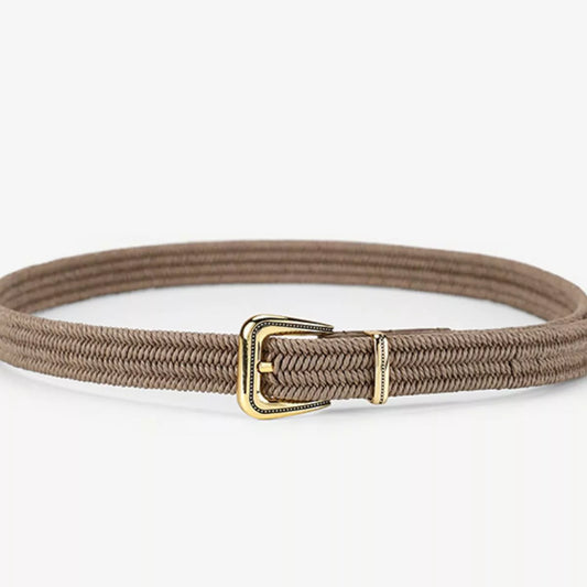 Braided Elastic Stretch Waist Belt