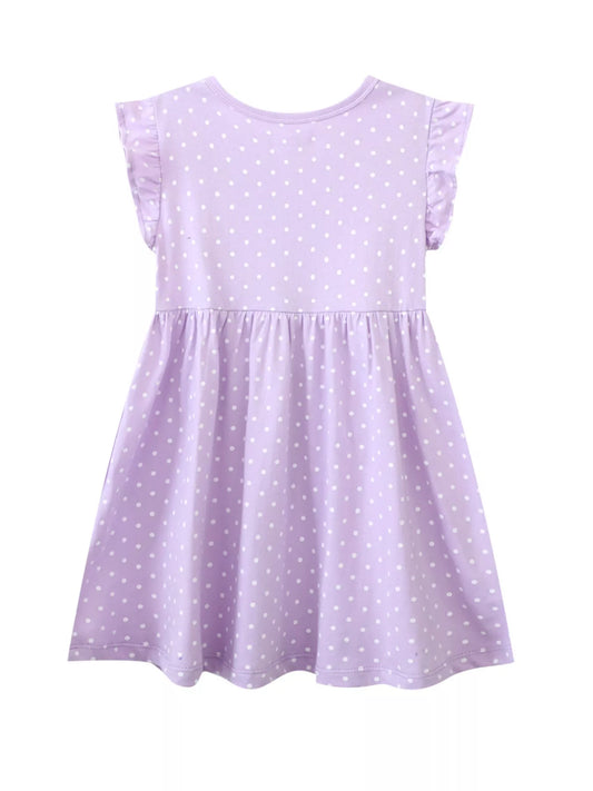 Children's Unicorn Embroidered Polka Dot Dress