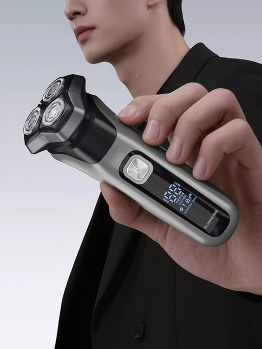 Men's Rechargeable Waterproof Rotary Shaver with LED Display