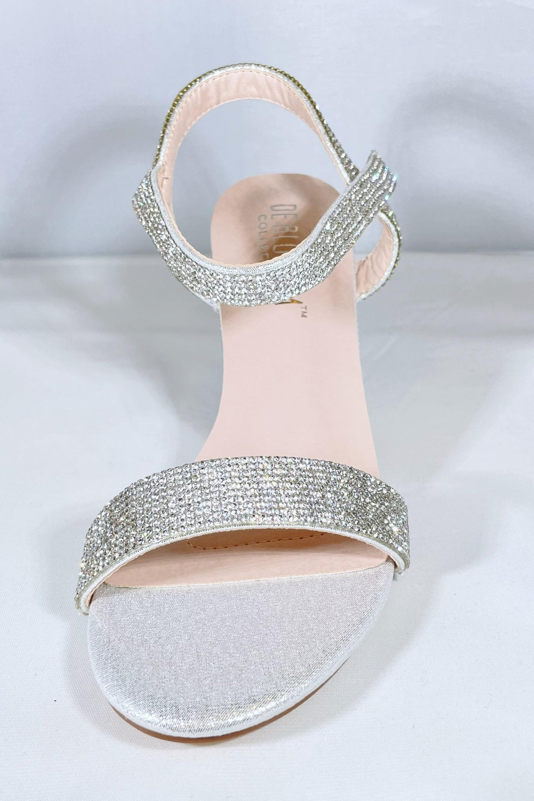 Anna Rhinestone Block-Heel
