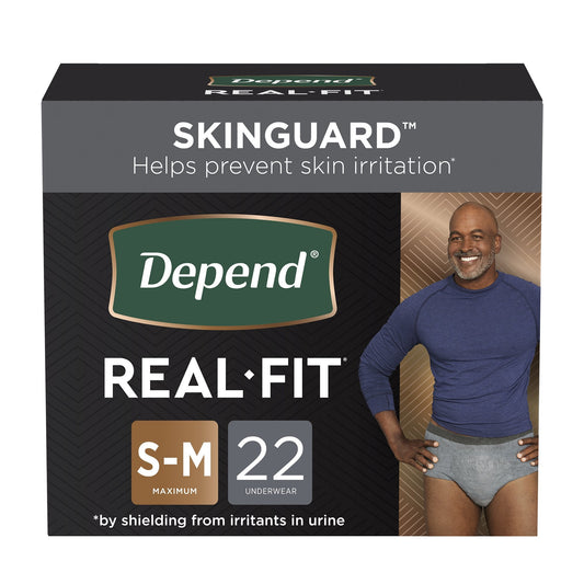 Depend Men's Real Fit Absorbent Underwear, Maximum