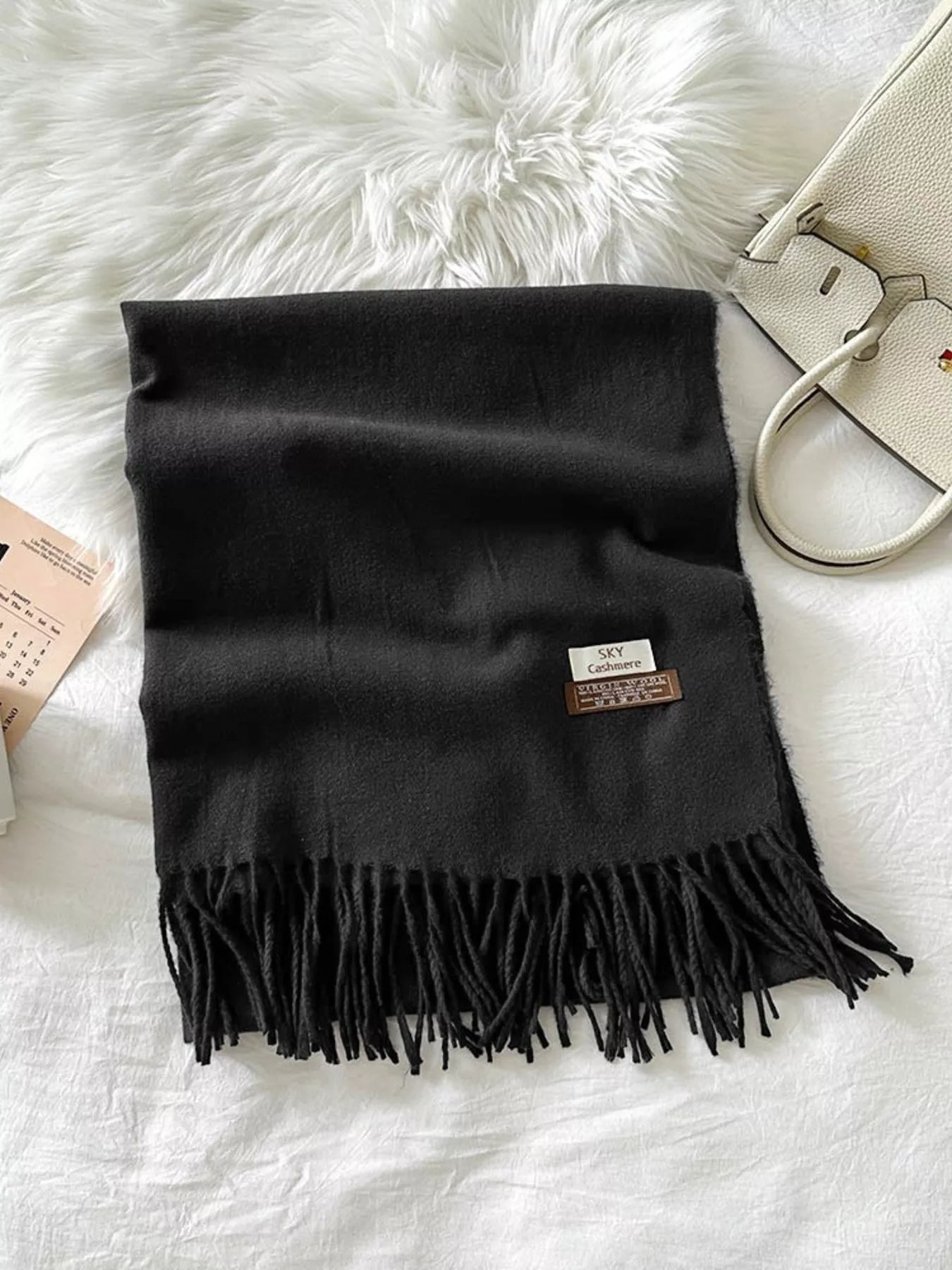 Fringe Solid Color Scarf