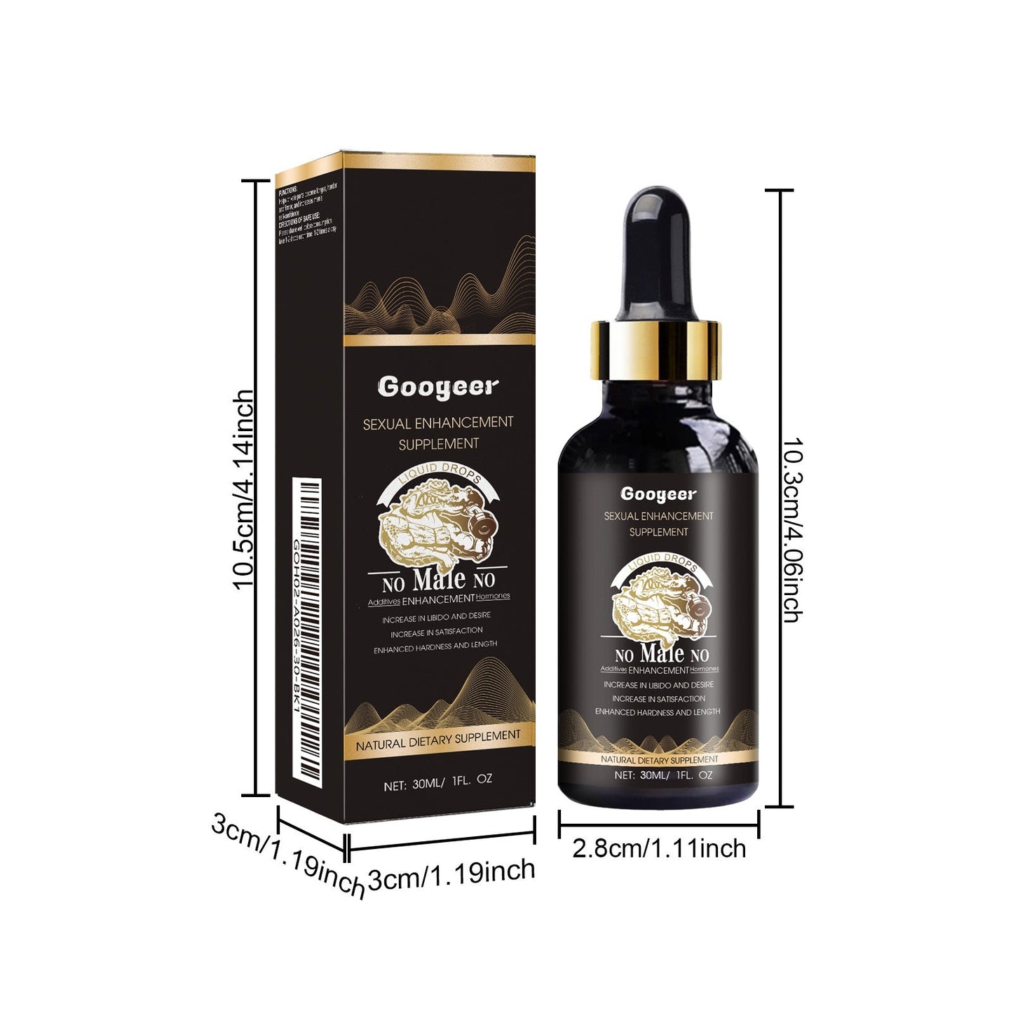 Men Natural Vitality Support Drops, Maca & Epimedium Extract Oral Supplement For Male Strength, Stamina & Confidence, 30ml