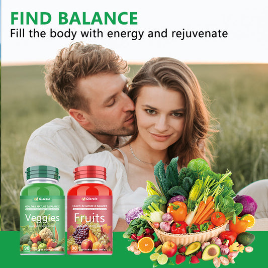 Whole Food Fruits And Veggies Supplement, 30 Servings 90 Capsules Daily 3 Caps 5 Servings Of Fresh Produce